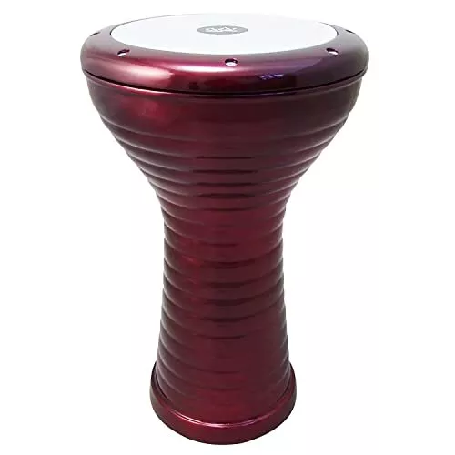 The 17'' Wave Zaza Percussion Egyptian Style Darbuka Doumbek (Red) Red