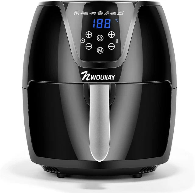 Friggitrice Ad Aria KUMTEL 5,5L 1500W - 8 Programmi, Touch Screen, Senza Olio, XL Per Famiglia
