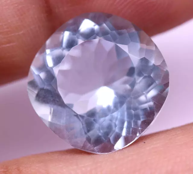 12.3 Ct Natural Santa Maria Blue Aquamarine Cushion Cut Certified Loose Gemstone