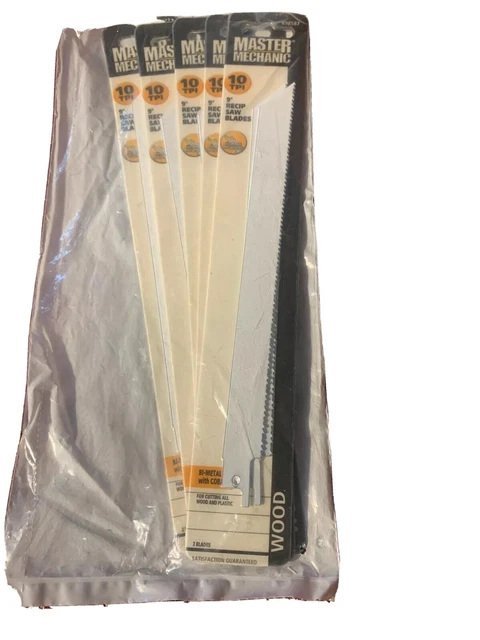 Master Mechanic 9" Recip saw Blades lot of 5 Packs 2 Blades Each Pack
