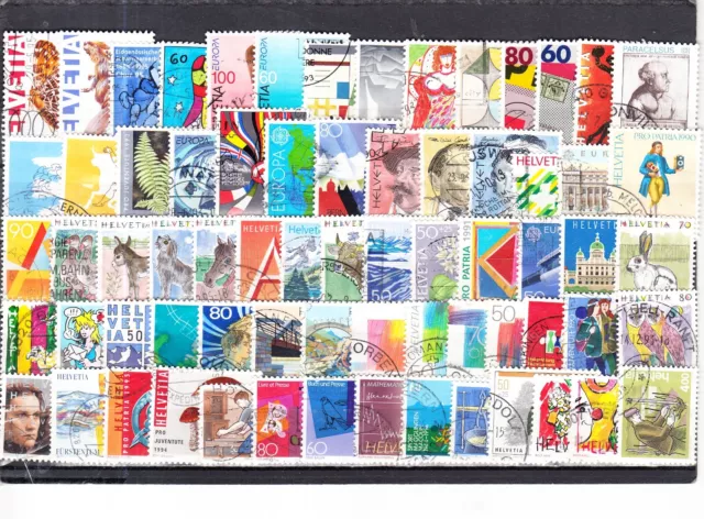 Schönes Lot Briefmarken aus Schweiz gest. von 1990 - 1995