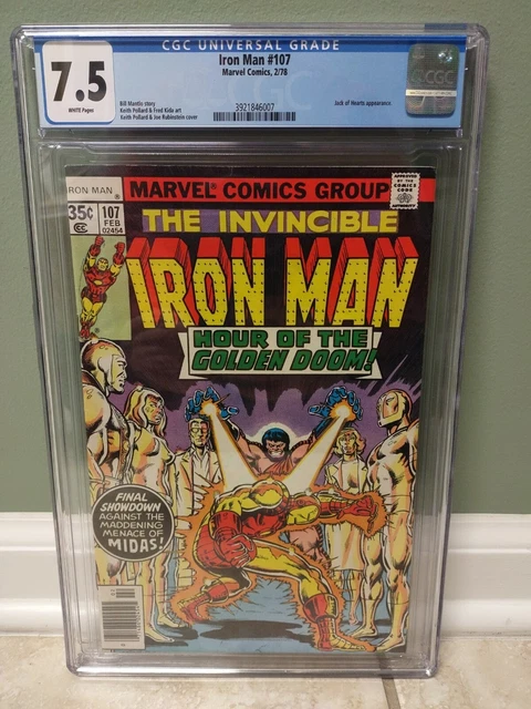 The Invincible Iron Man #107 CGC 7.5 "Marvel Comics" 1978 🇺🇸 **FREE SHIPPING**
