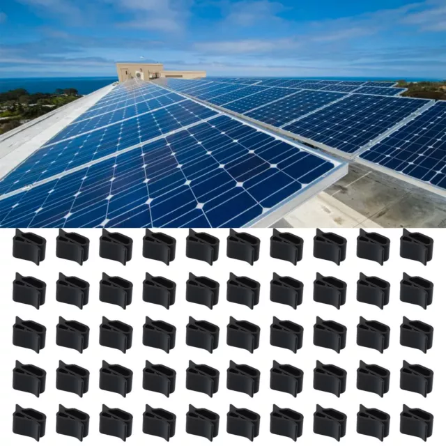 Solar Panel Clip Kabelbefestigung 2-Linien 50Pcs Isolierter PV-Draht Kunststoff