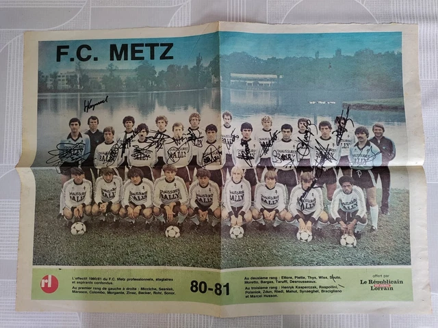 FC METZ ÉQUIPE DÉDICACÉE saison 198081 EUR 15,00 PicClick FR