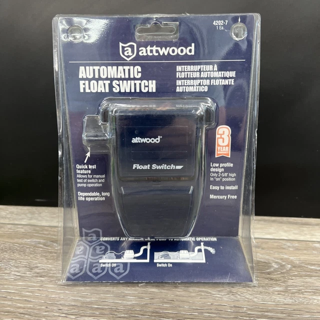 Attwood 4202-7 Automatic Float Switch 12V for Marine Boat Bilge Pump
