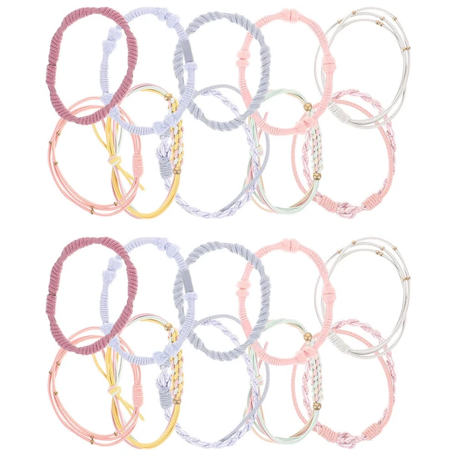 20 pz set fasce per capelli vintage gioielli per capelli boho elastico