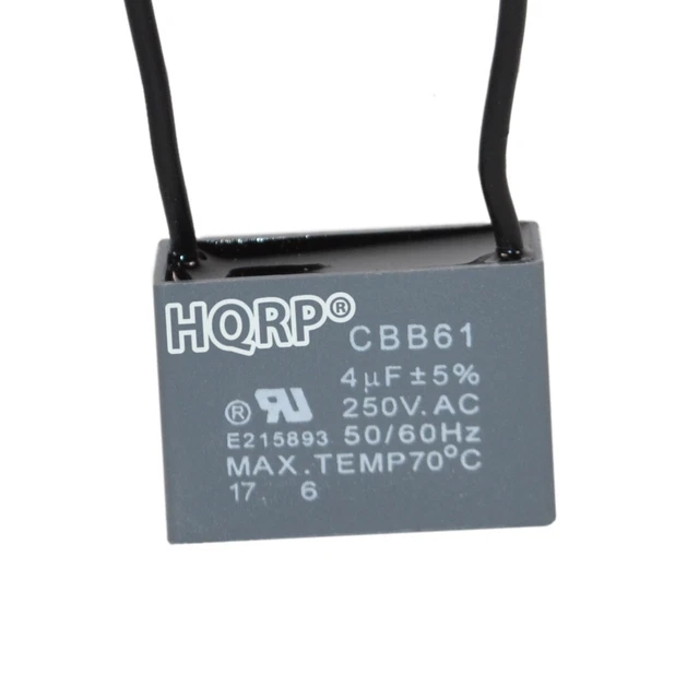 Condensateur Moteur HQRP Pour Ventilateur Hampton Bay - 1uF + 2uF - Neuf Avec Garantie