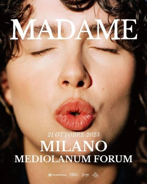2 Biglietti Tribuna GOLD I Anello Numerato Concerto Madame Forum Assago Milano
