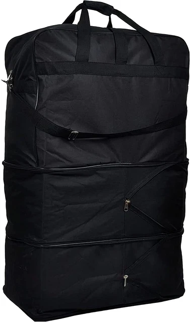 30" Rolling Wheeled Duffle Bag Spinner Suitcase Luggage Expandable 30 Inch Black 2