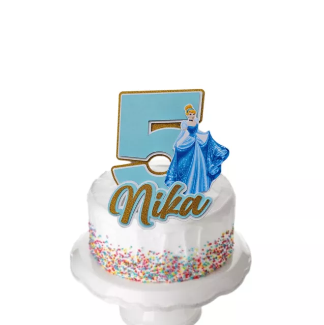 Personalisierte CakeTopper  Princess Bi Kuchendeko Tortenfigur  Name Cinderella