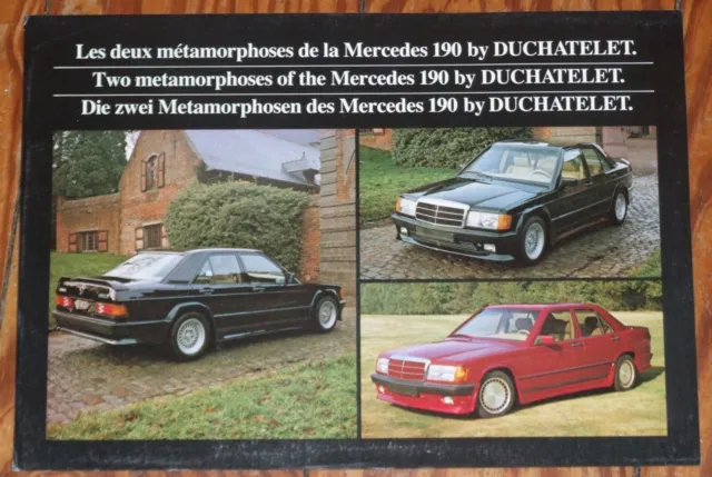 c 1986 Mercedes W201 190 Duchatelet Carat tuning Prospekt brochure n W124 W126