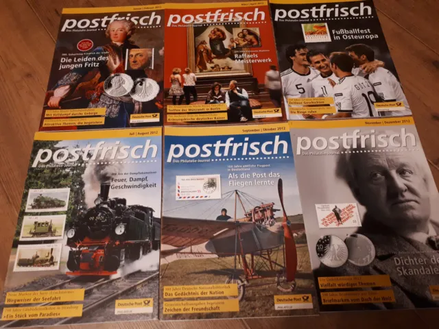 6 x  "Postfrisch" Das Philatelie-Journal - Jahrgang 2012