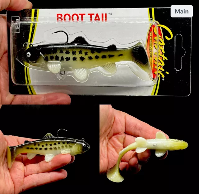 CASTAIC SOFT PLASTIC Boot Tail Swim-bait Baby Bass 4” Search Bait