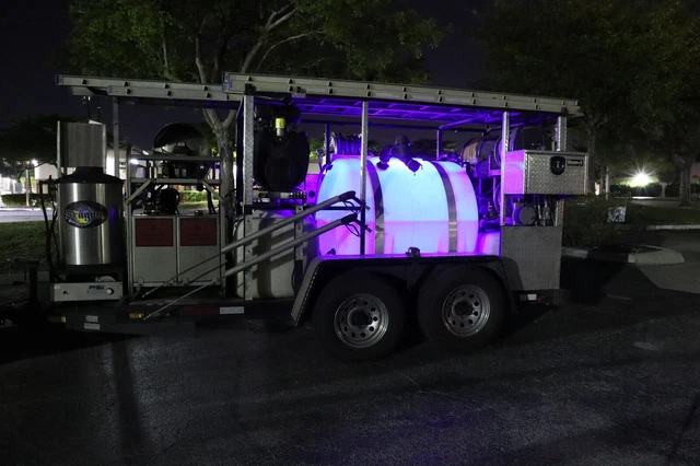 Pink pressure washer led light for water tank
