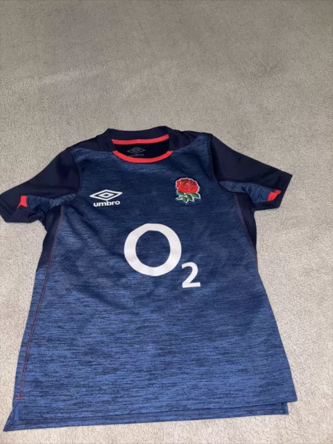 England Rugby Union Away Shirt 2020/2021 - Umbro YS Jersey Blue Top