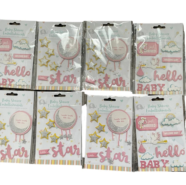 8 confezioni da 8 confezioni decorazioni doccia bambina cassa abbellimento tavolo sala festa