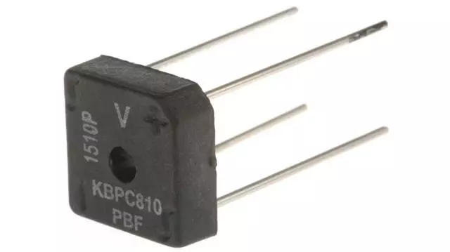 1x KBPC810PBF Vishay Single Phase Bridge Rectifier, 8A 1000V 4-Pin