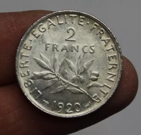 France - Francia - Monnaie Argent de 2 Francs Semeuse 1920 SUP+ / XF+