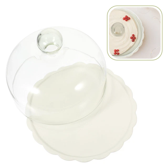 Cubierta de vidrio para pasteles bandeja para pizza placa de pastel transparente cubierta protectora