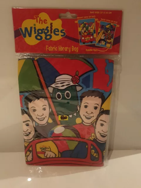 The Wiggles Library Bag Tote Drawstring,  2008 Original Wiggles 37x 52 cm.