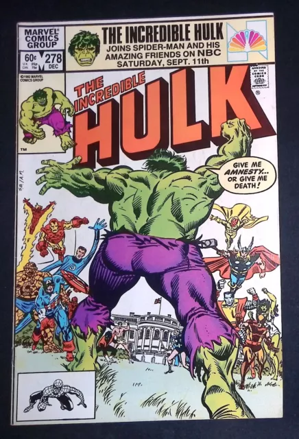 The Incredible Hulk #278 Bronzezeit Marvel Comics Sehr guter Zustand -