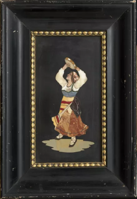 Marmor Pietra dura - Tanzende Frauen - Original gerahmt - HD-Bilder