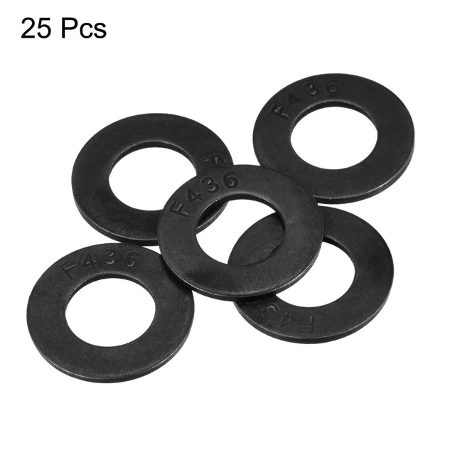 1/2-Inch Flat Washer, Alloy Steel Black Oxide Finish Pack of 25