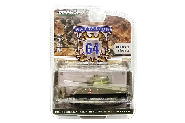 Greenlight 61020-C M4 Sherman Réservoir Avec Bulldozer " U.S.Army WW2 " Olive