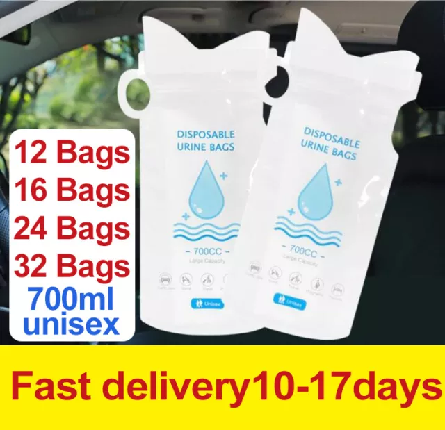 BULK Disposable Urine Vomit  Portable Car Emergency Unisex Pee Bag Urinal Toilet