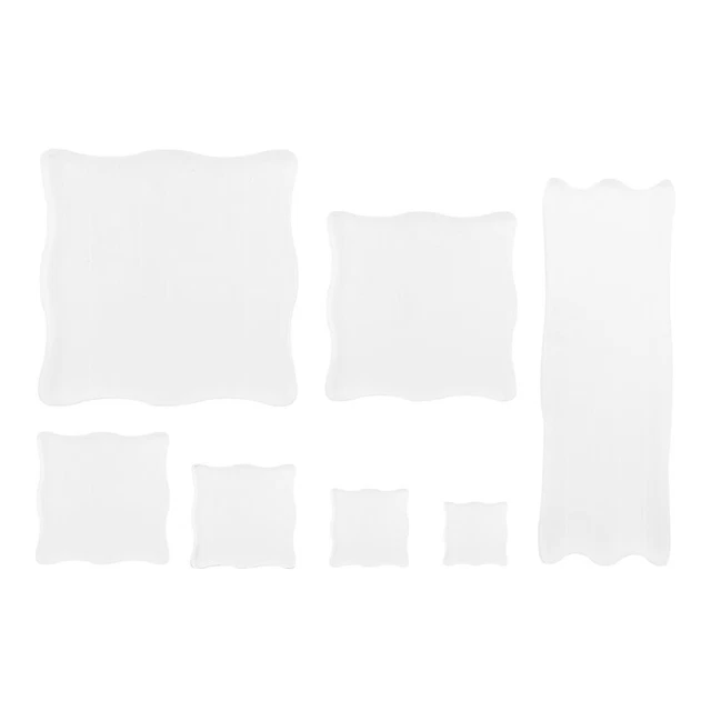 Juego de herramientas de bloques de estampillas transparentes de 7 piezas, bloques de estampado de acrílico con rejilla foS3
