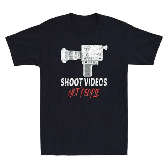 Riprendi video, non persone! T-shirt da uomo vintage divertente regista Saying Gift