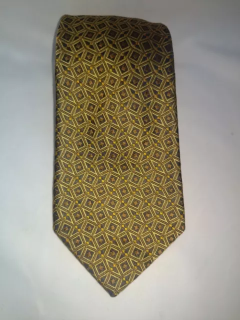 Robert Talbott Estate Handsewn Silk Men's Tie Made in USA Black, Gold Very Nice