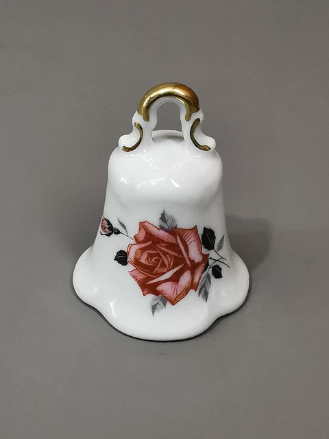 9986458-d Tischglocke Rose modern Lindner Porzellan Bayern 5x6,5cm