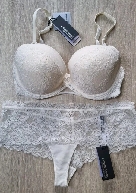 Ensemble Lingerie Andres Sarda Soutien-gorge Balconnet 90B Et Culotte 38 - Neuf Avec étiquette