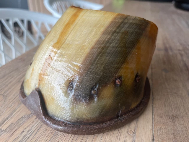 Sabot Ancien En Cuir Tressé Et Jambe De Cerf - équitation Western - Artisanat USA - Occasion