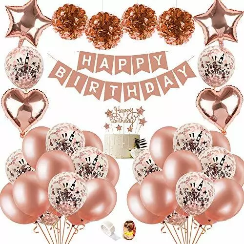 Arche Ballon Anniversaire- Happy Birthday Bannière Decoration Anniversaire  Dé 759007618304