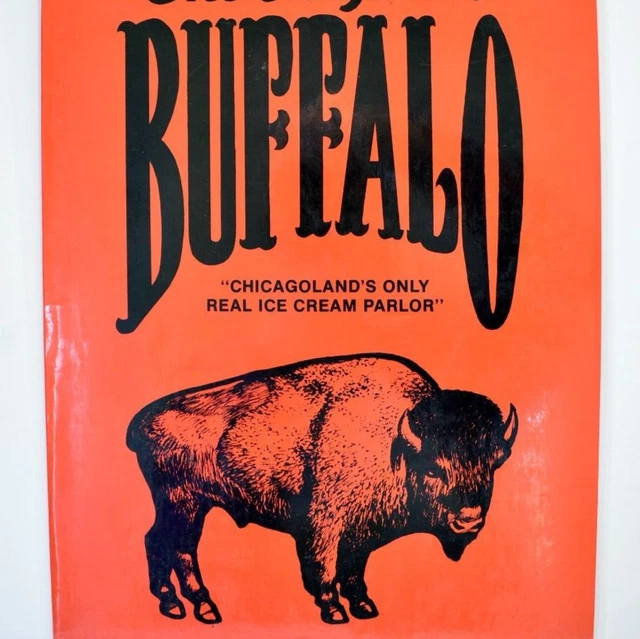 1970S BUFFALO ICE Cream Parlor Menu Irving Park Pulaski Chicago Morton
