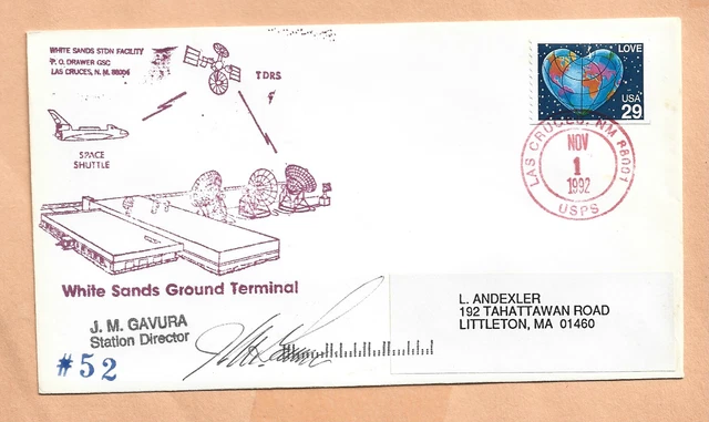 Shuttle Columbia Sts-52 Landing Nov 1,1992 Las Cruces Tdrs Signed  Space