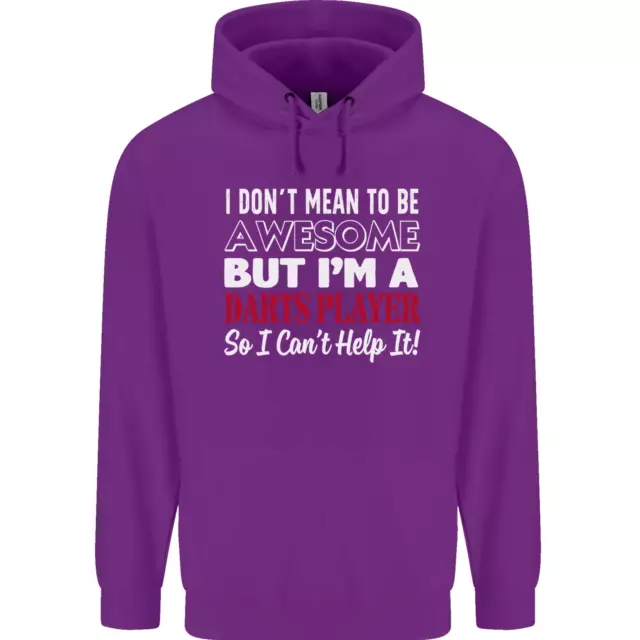 Felpa con cappuccio I Dont Mean to Be Darts Player da uomo 80% cotone 10