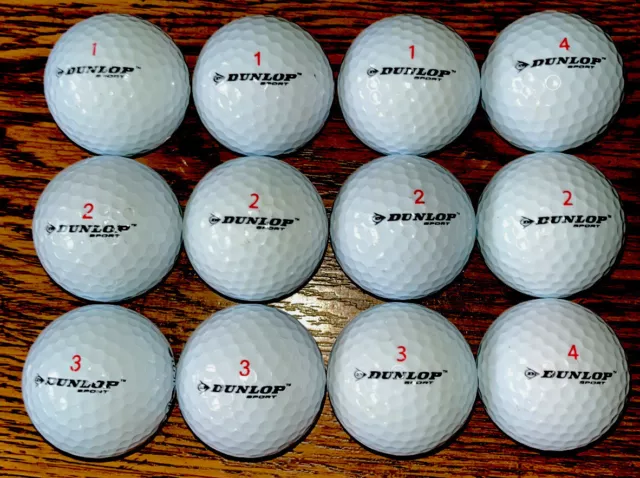 12 Pelotas De Golf Dunlop Sport Grado A
