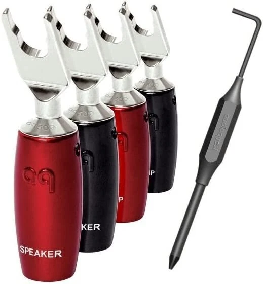 AudioQuest - 500 Series - Spade Connectors - Silver - Set of 6