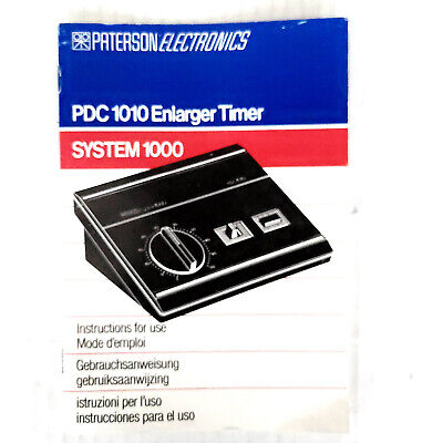 Folleto de instrucciones para ampliar el tiempo Paterson System 1000 PDC 1010 SOLAMENTE