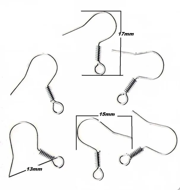 Wholesale Lot Ear Wire Hooks French DIY Earrings 13mm Findings Making