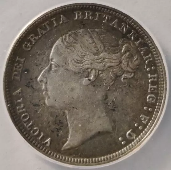 Great Britain XF40 Silver 6 Pence 1887 Victoria 6P British Rare English Coin 1A