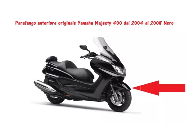 Parafango anteriore originale Yamaha Majesty 400 dal 2004 al 2008 Nero