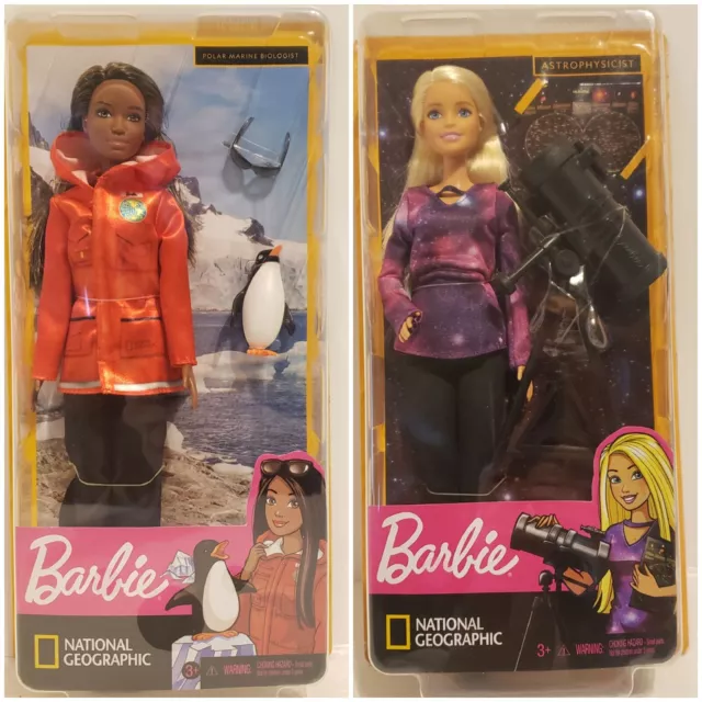 Barbie National Geographic Polar Marine Biologist or Astrophysicist Dolls "u PIc