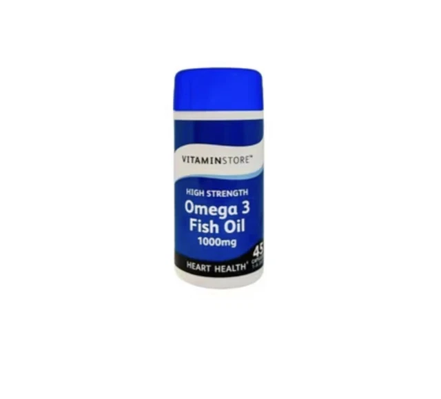 HIGH STRENGTH OMEGA 3 1000mg Fish Oil Capsules - 45 Count Most ...