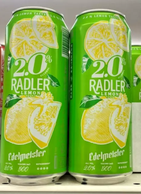 12 Litri di Birra al Limone Edelmeister 2,0% vol  24 Lattine da 50cl