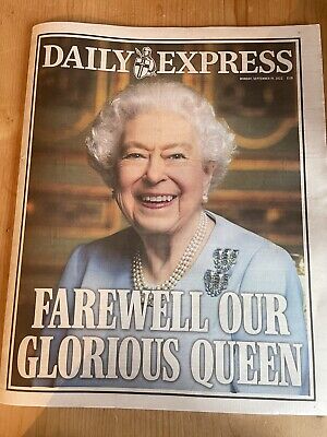 DAILY EXPRESS NEWSPAPER Death Funeral Queen Elizabeth (19/09/22) New ...