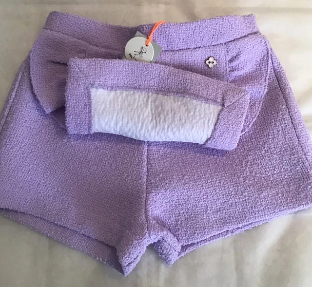River island mini girls aged 3-4 years purple skort bag outfit BNWT 5